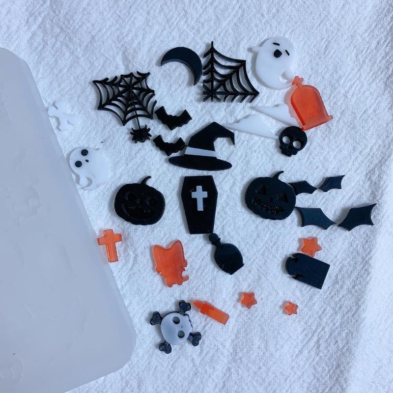 Pumpkin Skull Quicksand Silicone Mold Epoxy Resin Casting Mold Pendant Jewelry Keychain Decoration  Craft Making