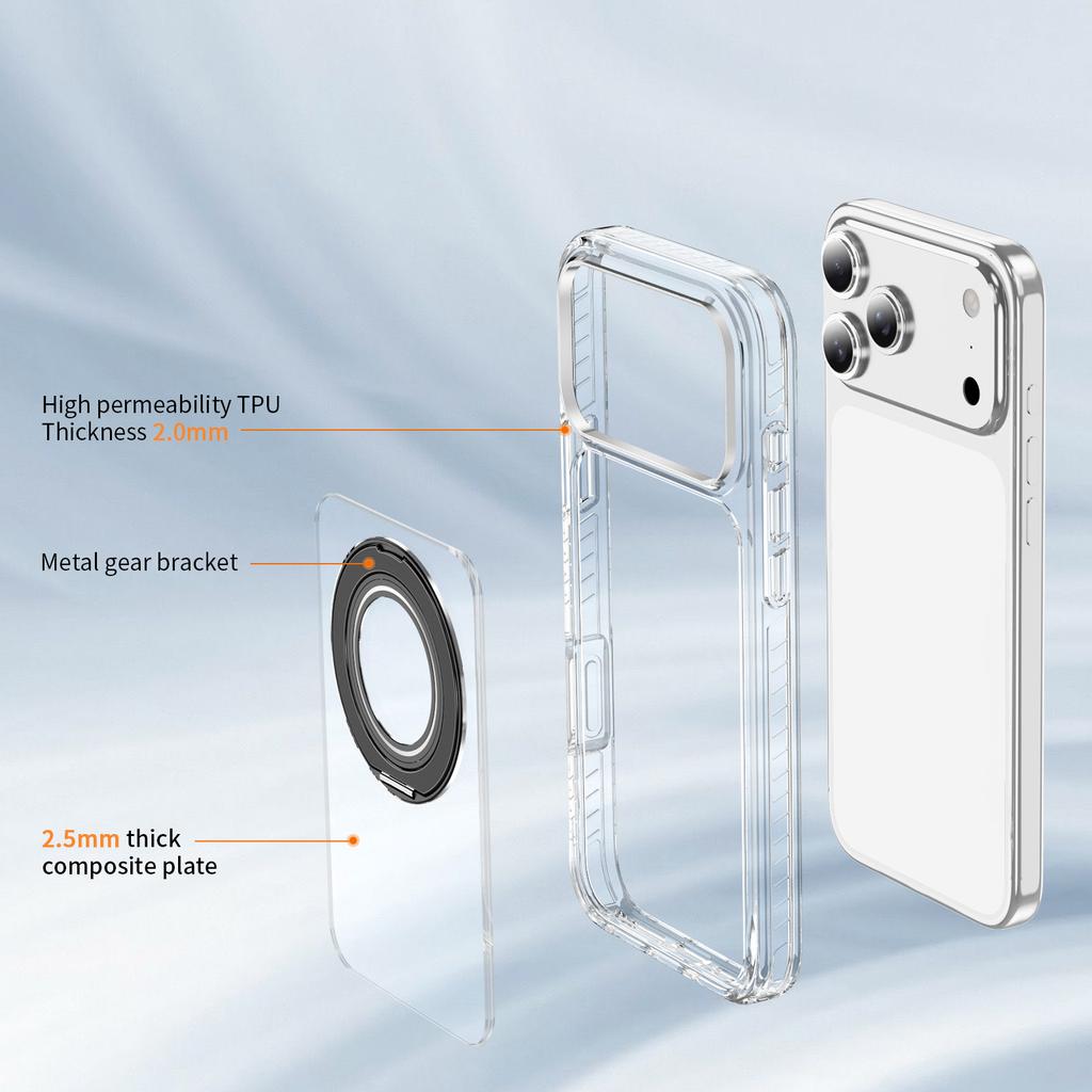 Magnetic 360° Stand for iPhone 12-17 Pro Max Case  Magnet Wireless Charging Kickstand Cover for iPhone 15 16 17 Pro Max