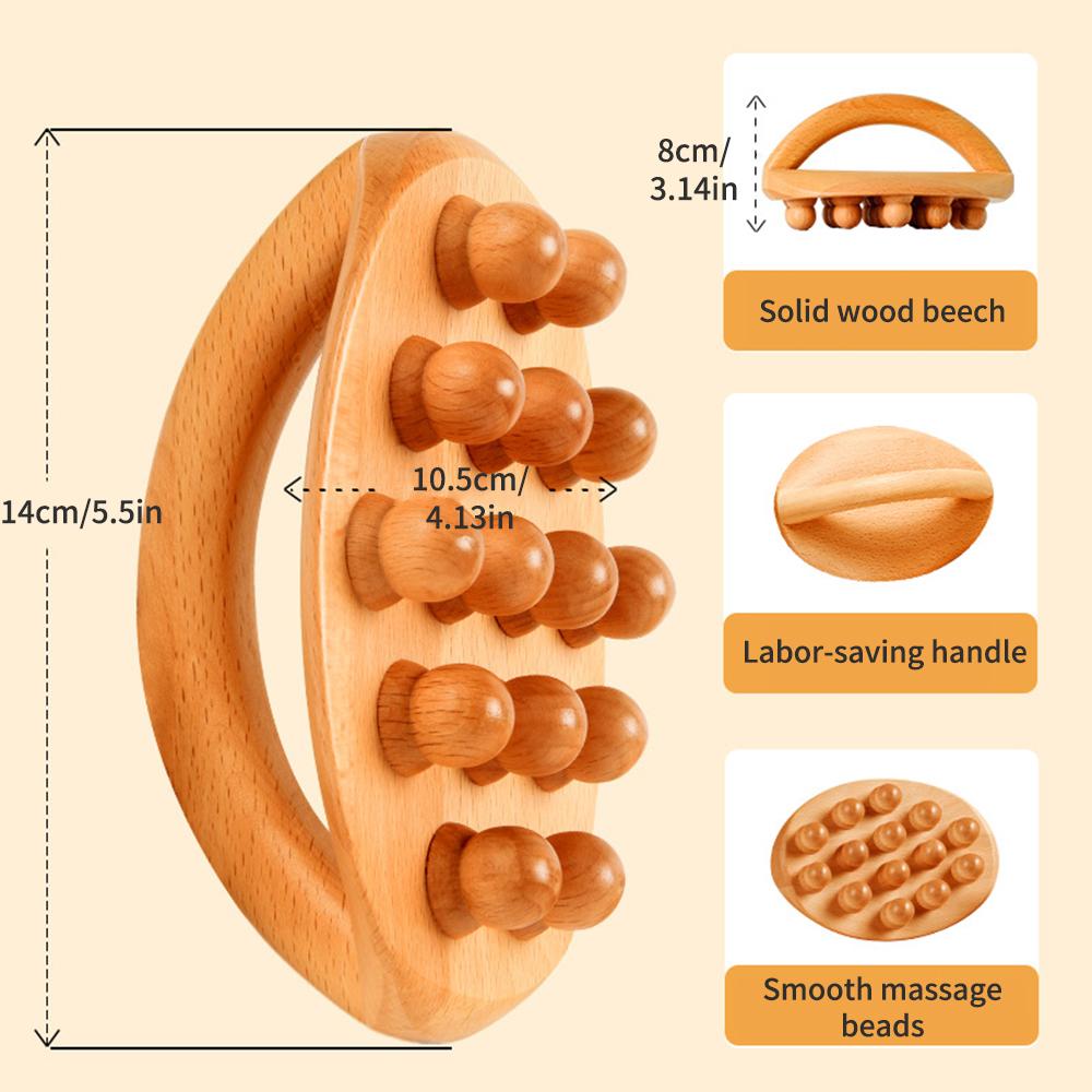 Wood Therapy Fascia Release Massage Tools, Wooden Massage Brush Gua Sha Body Sculpting Tool Smooth The Meridians And Massage Th
