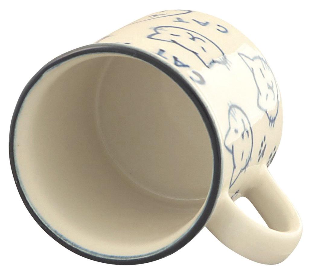 Banko Ware "Perfect for Breakfast" Mug, CAT, Made In Japan, 14255