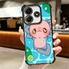 Axolotl Cartoon Cute Plating Phone Case For Xiaomi Redmi Note 14 15 Pro Plus 13 12 11 11S 11T 10 9S 9 5G Anti-Fall Airabag Cover