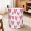1pc Laundry Basket, Pink Heart Repeating Pattern. Large Capacity Open Laundry Basket, Suitable for Apartments, Dormitories, Bathrooms, and Laundry Roo