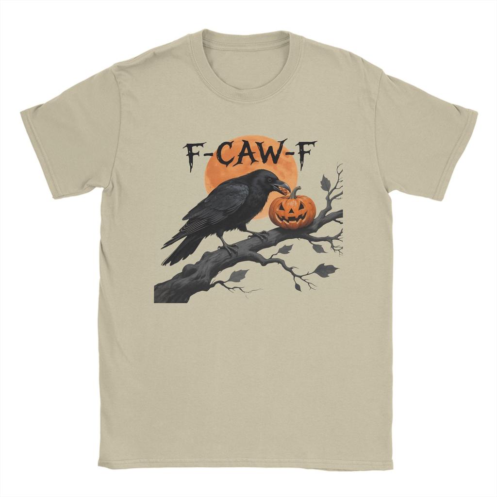 F-Caw-F Funny Crow Moon Humor T-Shirt Summer Hip Hop T-Shirts Men Cotton O Neck 5XL 6XL Top Tees Short Sleeve Streetwear Tshirt