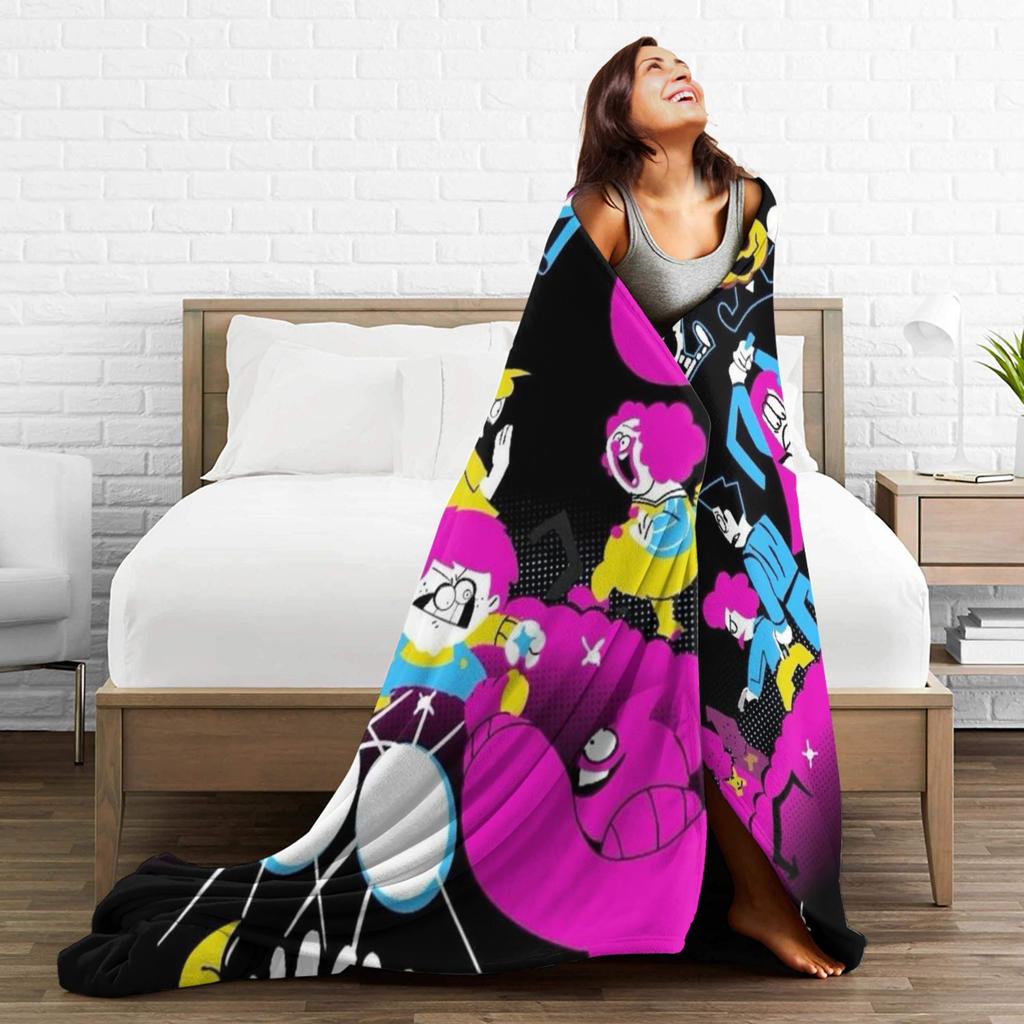 Spooky Month Flannel Blanket  Warm Soft Throw Blanket for Outdoor Travel Office Aesthetic Bedspread Sofa Bed Cover