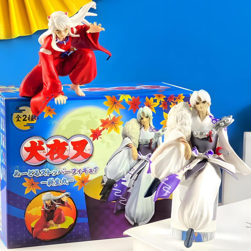 Inuyasha Sesshoumaru Sitting Pressing Action Figure Model Kit With Chassis Desktop Ornament Decor Trendy Toy For Wholesale Gift