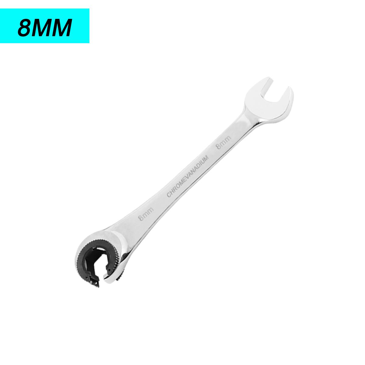 

Набор рожковых ключей с храповым механизмом и фиксированной головкой для труб, комбинированный храповой ключ, 72 шестерни, хром-ванадиевая сталь CR-V, метрическая резьба 8-19 мм