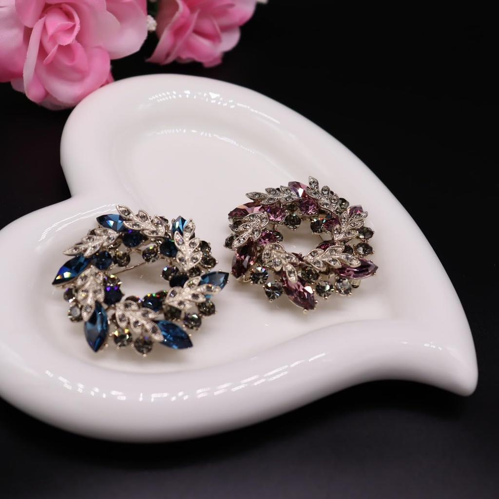Zircon Flower Brooch Sparkling Luxury Flower Corsage for Interview Gift for Women for Ancient Comes with a Gift Case Weddings, Parties, Etc.