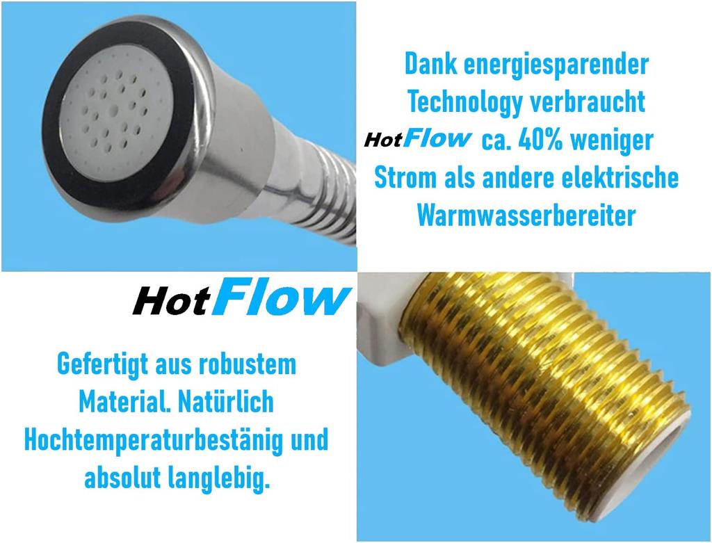 HotFlow Instantaneous Water Heater Electric Faucet Kitchen Bathroom LED Temperature