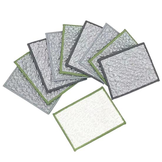 10Pcs Multipurpose Wire Dishwashing Rags Fast Drying Non-Scratch Reusable Wire Cleaning Cloth Kitchen Dishcloth