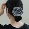 Oar Stripe Volume Rose Scrunchie [Grey]