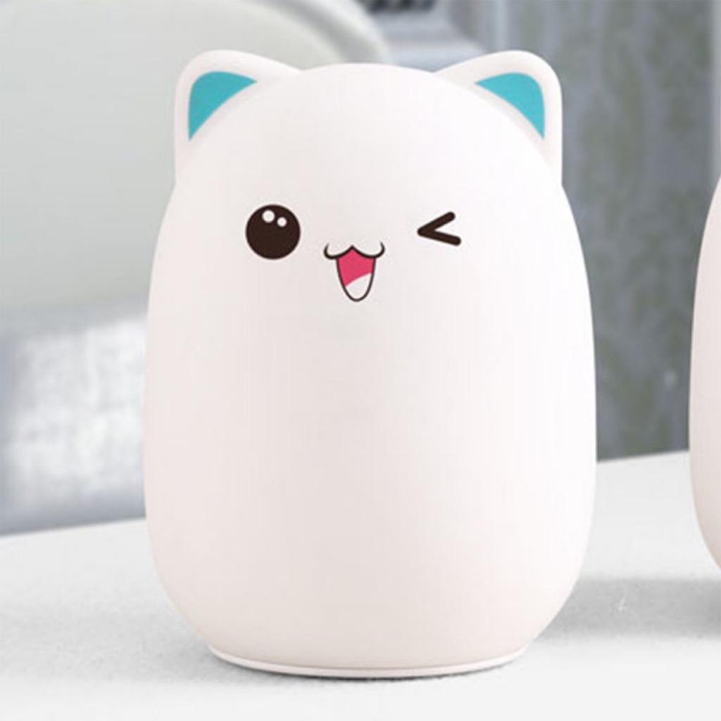 Night Light For Kids, Cute Silicone  Night Light With 3 Of Brightness, 7 Colors Rechargeable Lamp For Bedroom, Girls And Boys, Nursery, Baby Gifts,