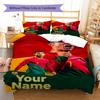 Biancheria da letto per celebrazione del calcio portoghese con nome personalizzato, Set copripiumino Copripiumino Federa Regalo di compleanno per la casa (1 * copripiumino + 2 * federa, senza nucleo)