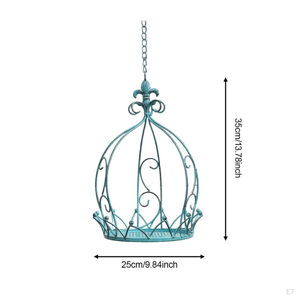 Garden Decor Crown Shaped Hanging Planter Holder 25x35cm Multipurpose Accessories Sturdy Flower