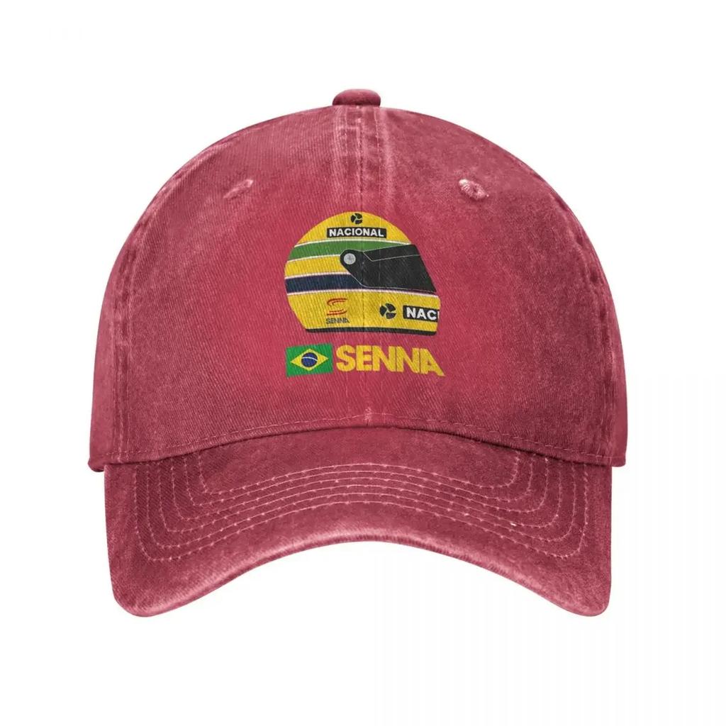 Ayrton Senna Závodní auta Merch Pánská Dámská Baseballová čepice Odřená Džínová Prané Čepice Klobouk Klasický Venkovní Trénink Sluneční čepice