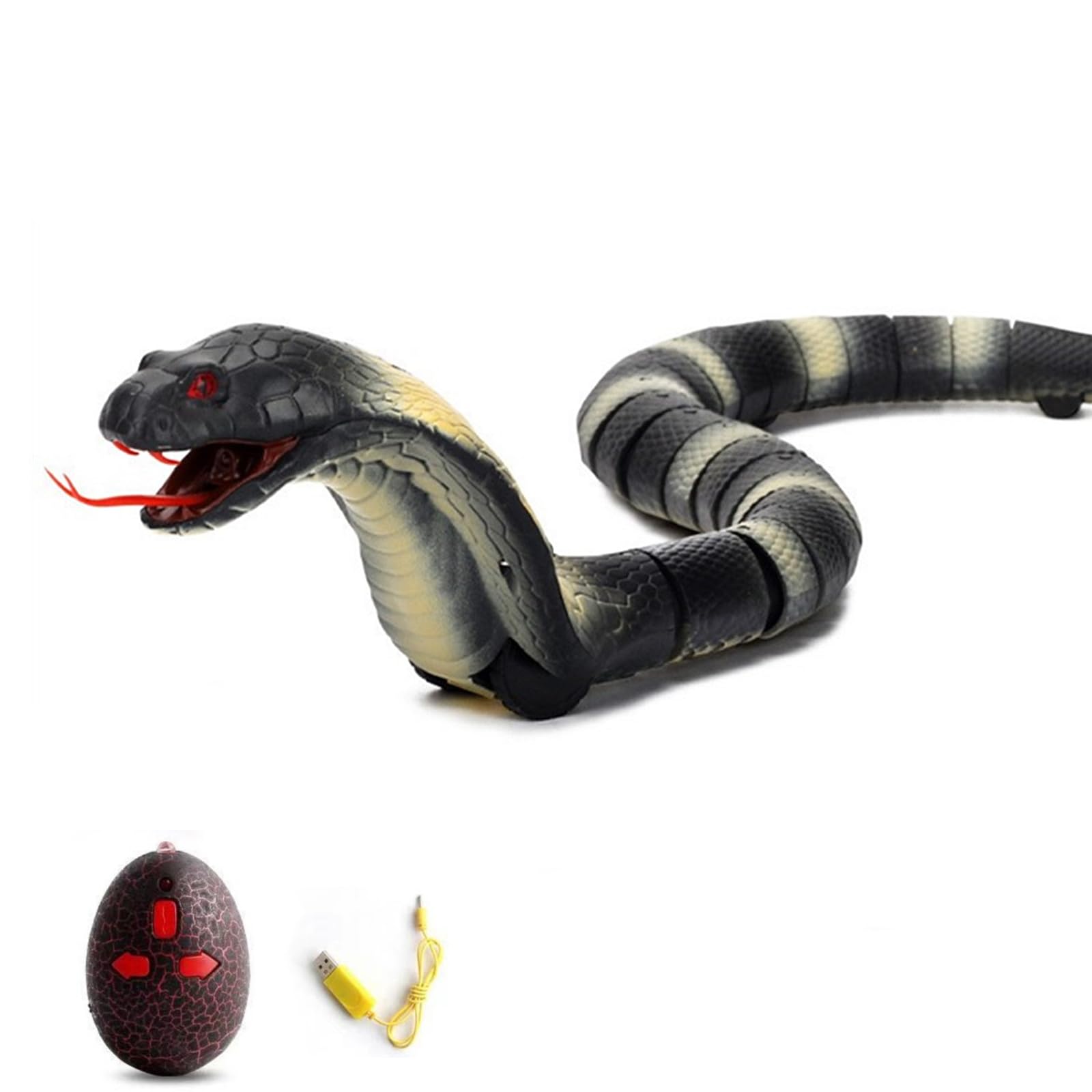 

Multifunctional Robot Snake RC Electric Remote USB Realistic Science Kids Birthday Gift Toy, Robot, Snake, Control, Rechargeable, Appearance, чорний