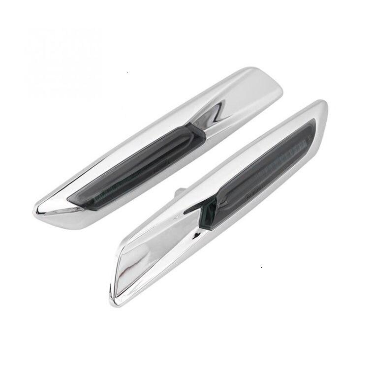 2x LED Fender Side Marker Light Turn Signal Lamp Blade Shape Black Shell 12V For BMW E60 E61  E39 E81 E82 E87 E90 E91 E92 E93
