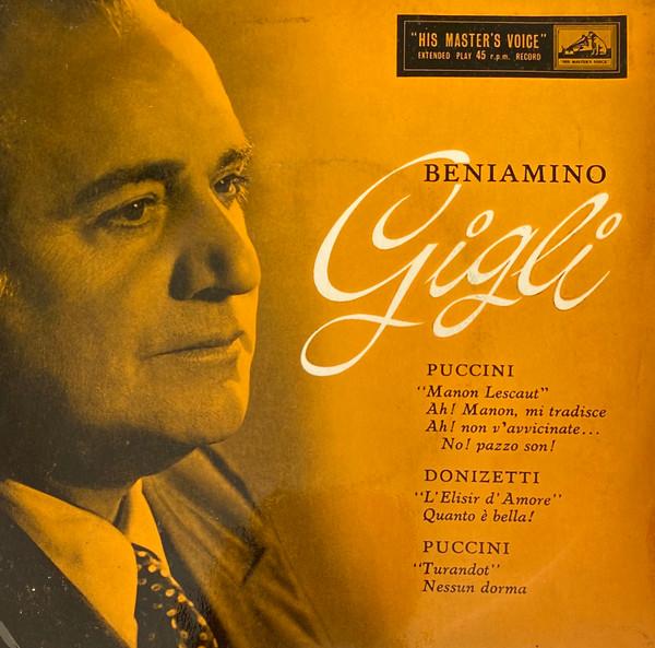

7inch Record BENIAMINO GIGLI Operatic Arias Sung By Beniamino Gi 7ER5098 His Masters Vo UK Classical Used