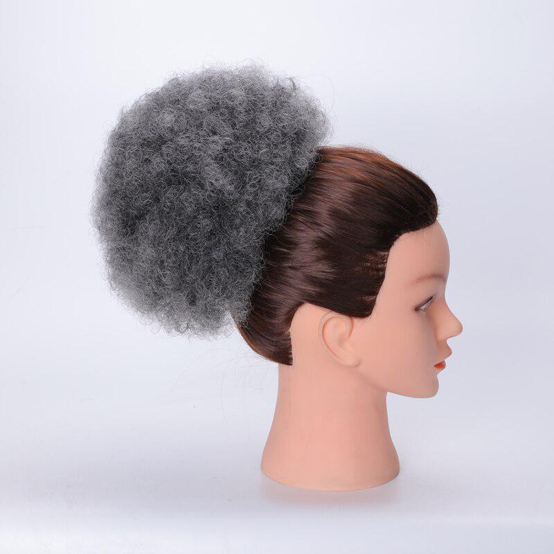 MISSQUEEN Accessorio sintetico per capelli chignon ricci afro soffio con clip per estensione dei capelli elastici per capelli afro per ragazza e donna