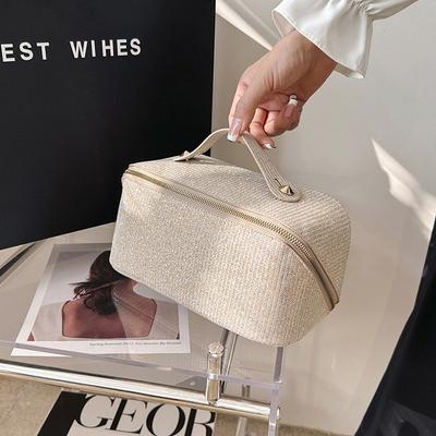 Neue großvolumige Make-up-Tasche aus PU-Leder, tragbare Reise-Kosmetiktasche, Toilettenartikel-Organizer für Damen, Aufbewahrungsbox für Damen