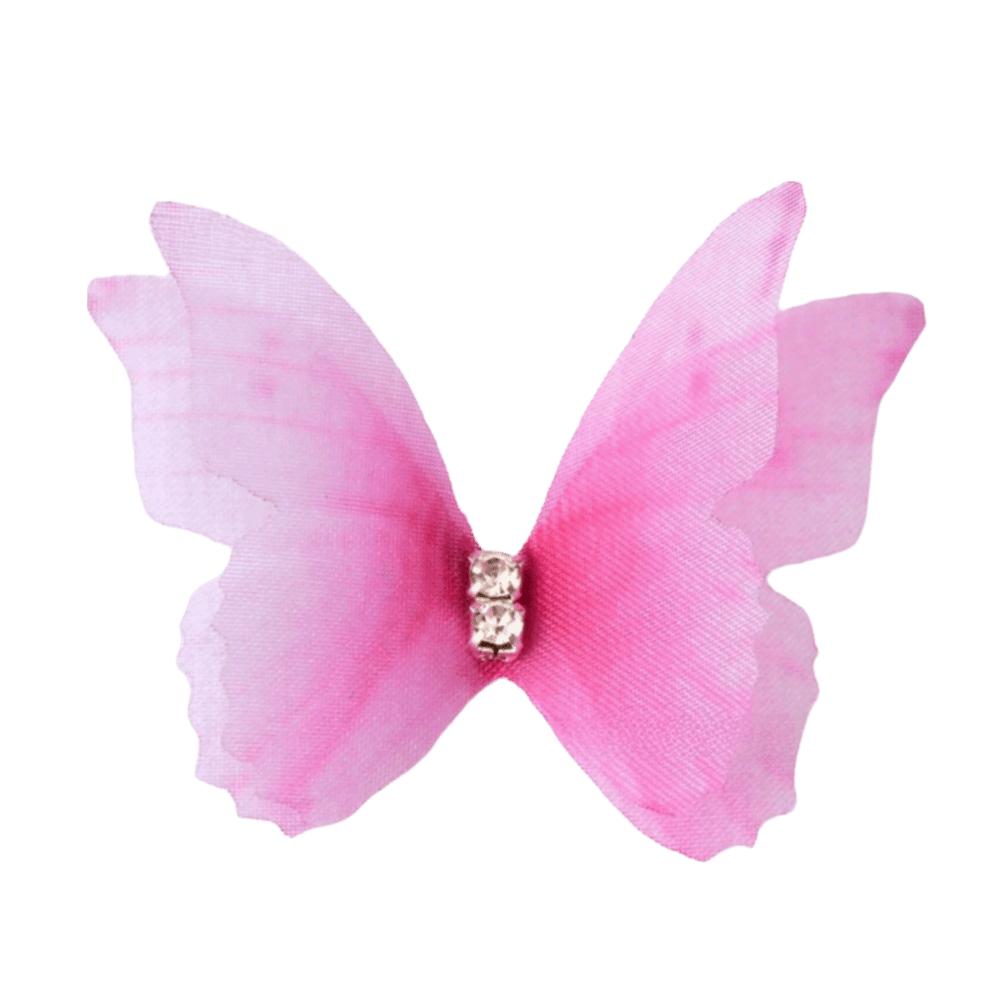 50 ks 3D šifonové vyšívané nášivky motýlů Oblečení Šicí nášivka Svatební doplňky do vlasů