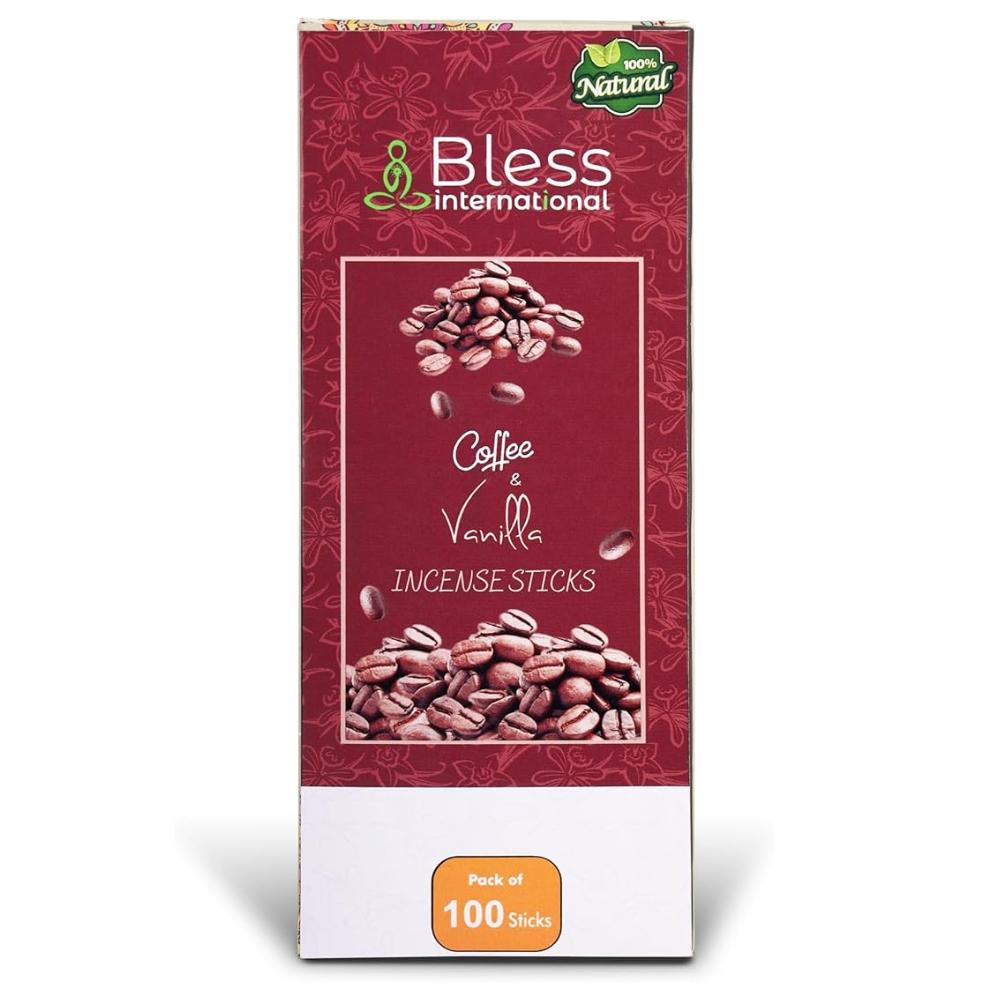 Coffee And Vanilla 100%-Natural-Incense-Sticks Handmade-Hand-Dipped Organic-Chemicals-Free for-Purification-Relaxation-Positivity