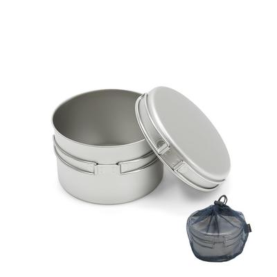 Panela de Titânio Tipo Fundo Profundo Utensílios de Cozinha Camping Ao Ar Livre Montanhismo Prevenção de Desastres [belmont] BM-093 (M) (com estojo)