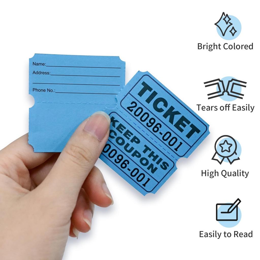 1000pc Color Tearable Admission Coupon Voucher Coupon Prize Draw Coupon