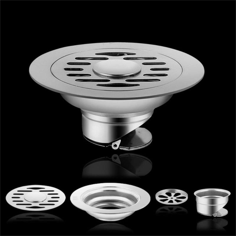 Quick Drain Stainless Steel Floor Strainer Odor Resistant Drain Cover Floor Drainer Strainer for Kitchen & Bathroom