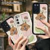 Phone Case: 2D Flat Samsung Galaxy A34 A35 M05 M06 S20 S22 S21 FE Plus 5G Layered Protective Case, Tulip Capybara, Christmas and Halloween Gifts