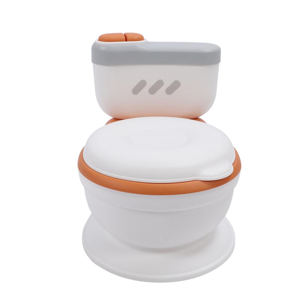 Potty Training Toilet Splash Guard Portable Toddler Potty Chair with Flushing Sound Tissue Dispenser for Baby Kids