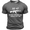 Patriotic golden retriever puppy VINCENT HIE Men's 3D T Shirt Short Sleeve T shirt 3D Print Crew Neck Shirt Fashion Exaggerated