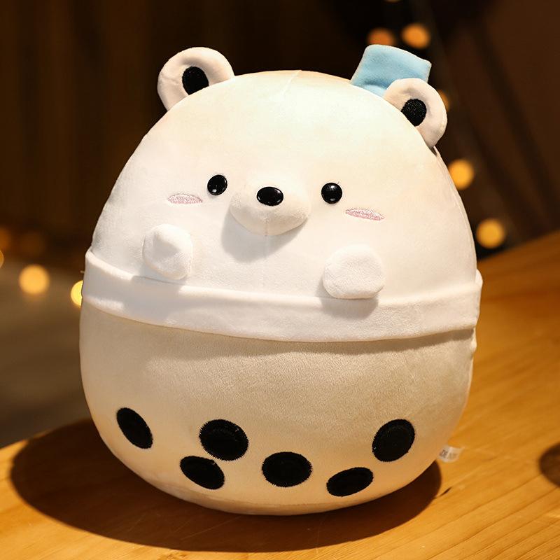 

Tea Bubble Boba Cup Squishmallow Plush Toy Bear Shark Cat Xmas Gift Birthday Bear