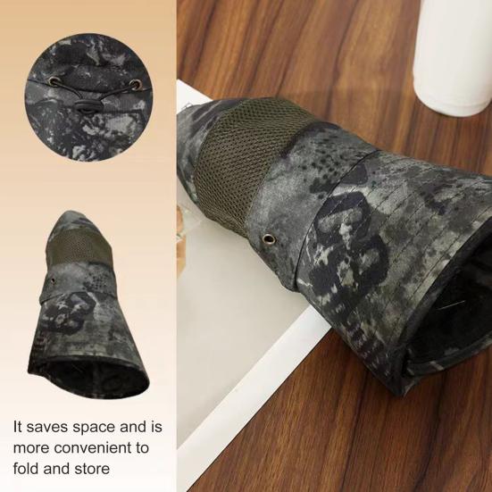 Venkovní klobouk s odnímatelným moskytiérovým šálovým designem, široký okraj, UV ochrana, horolezecký klobouk, voděodolná tkanina, skládací klobouk
