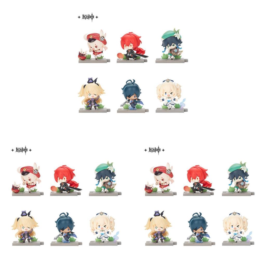 Realistic And Lifelike Genshin Impact Q Version Pvc Doll Miniature Figures Set Ornaments