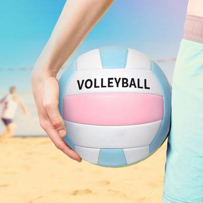 Inflatable Beach Volleyball Outdoor Game Match Ball Wear-Resistant Soft Volleyball for Training Practice Team Sports School Park