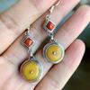 Retro Tibetan Earrings Ethnic Style Versatile Nepalese Niche Earrings Jewelry Stud Earrings Women