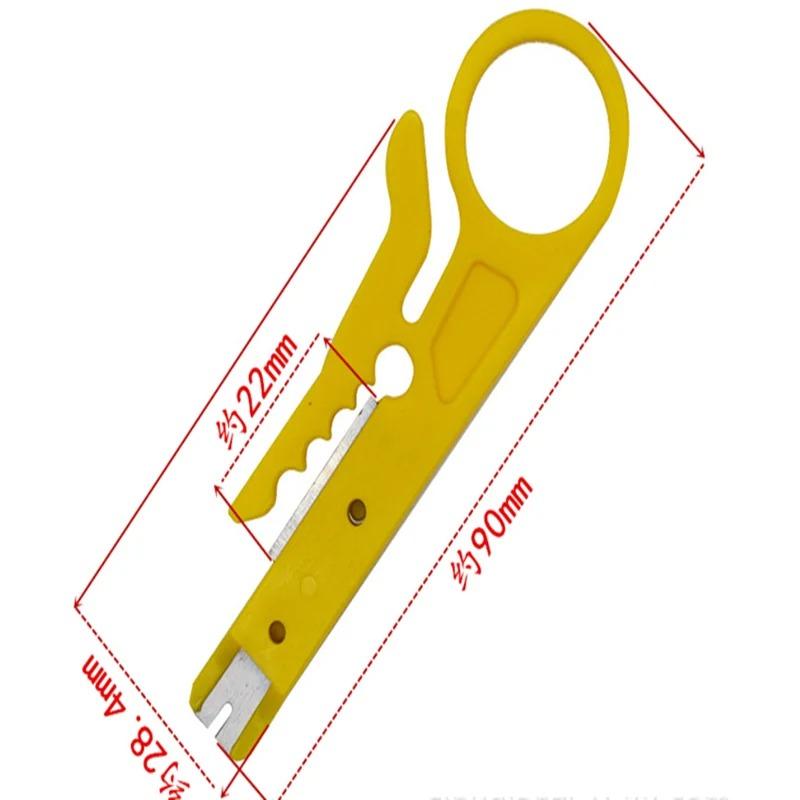Mini Portable Wire Stripper Cutter, Impact Punch Down Tool, Network Line Knife ,Multi-Function Cable Peeler for Electrical DIY