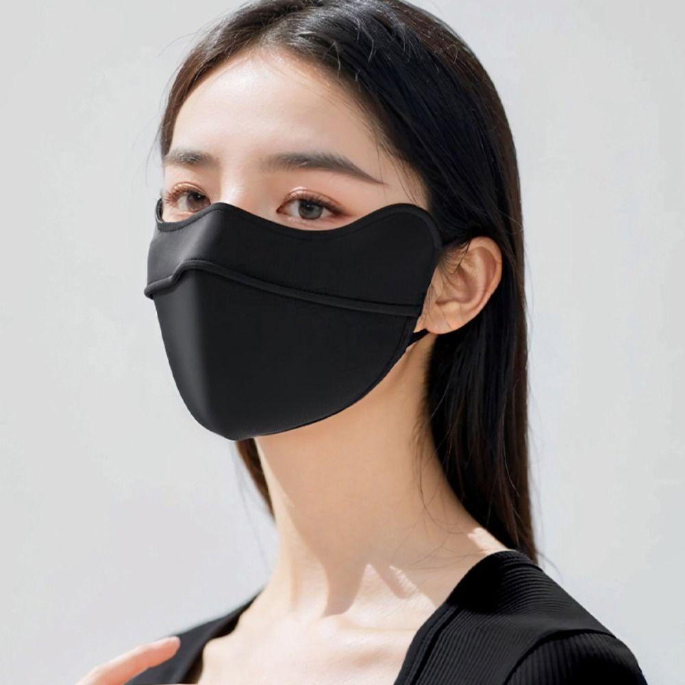 Breathable Ice Silk Sunscreen Mask Sunscreen Face Scarf Face Gini Mask Summer Face Cover  Sports