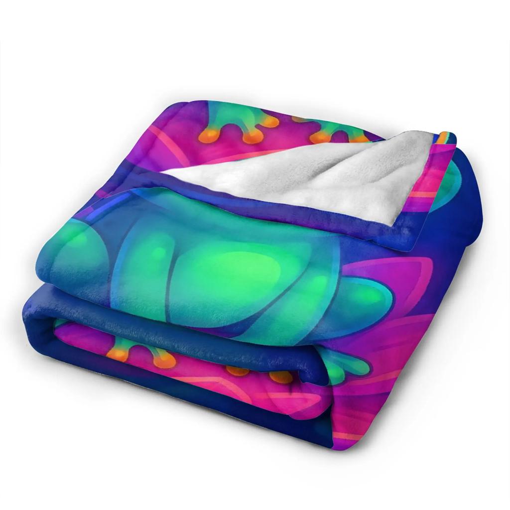 Neon Frog Prince Blanket Quality Soft Warm Throw Blanket Winter Picnic Bedroom Novelty Bedspread