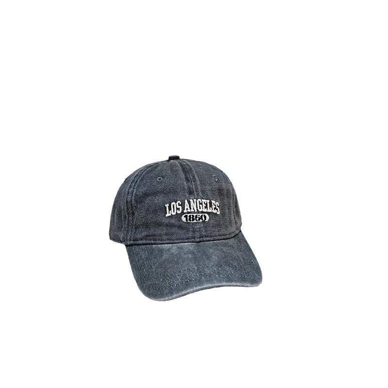 Fashionable Casual Wash Cotton Baseball Hat for Women Fashion Brand Letter Embroidery Couple Baseball Cap Breathable Spring and Summer