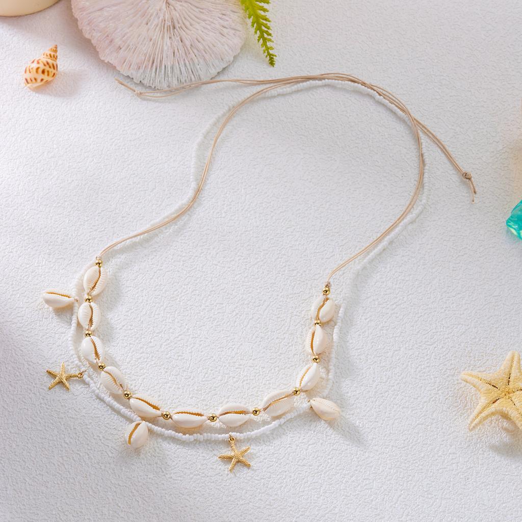 Böhmische Seestern Muschel Perlen Taille Kette Für Frauen Ozean Stil Reiskörner Sexy Bikini Bauch Kette Urlaub Körper Schmuck