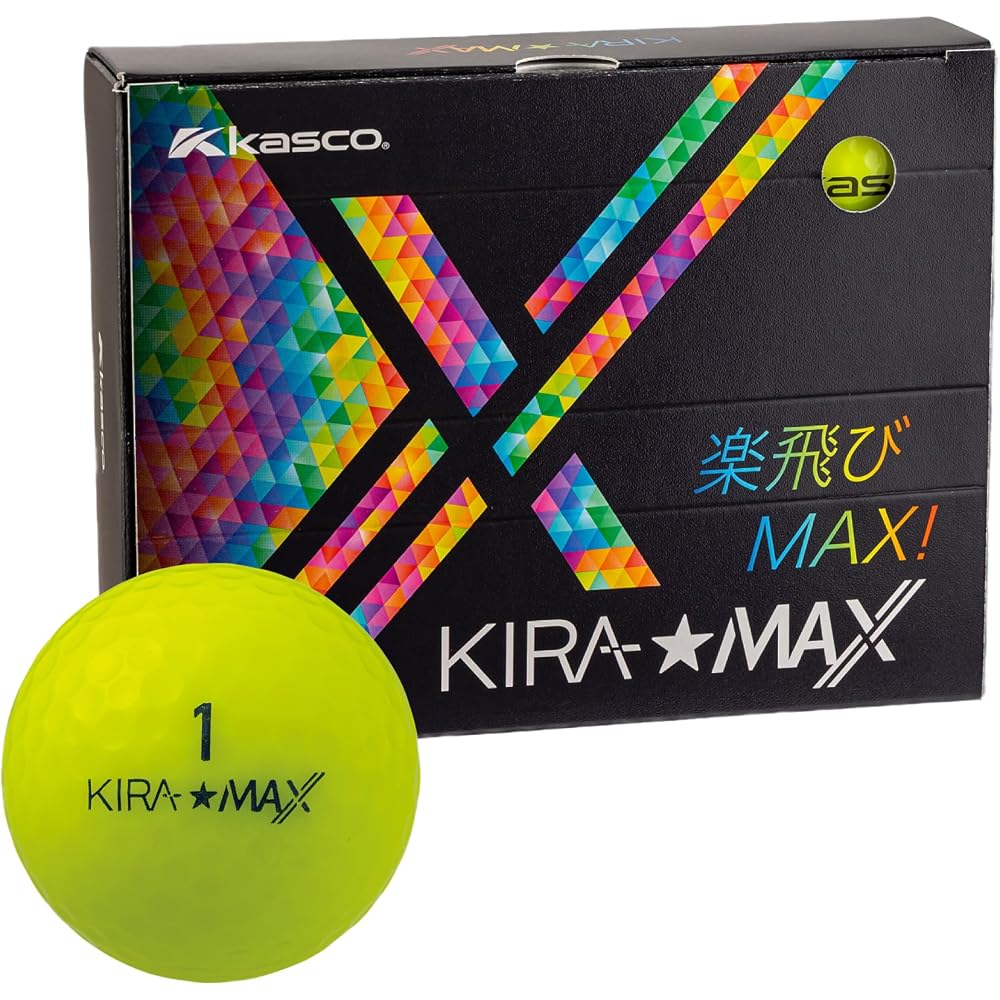 Kasco KIRA MAX Yellow Golf Balls 12 Pack Durable Performance Design