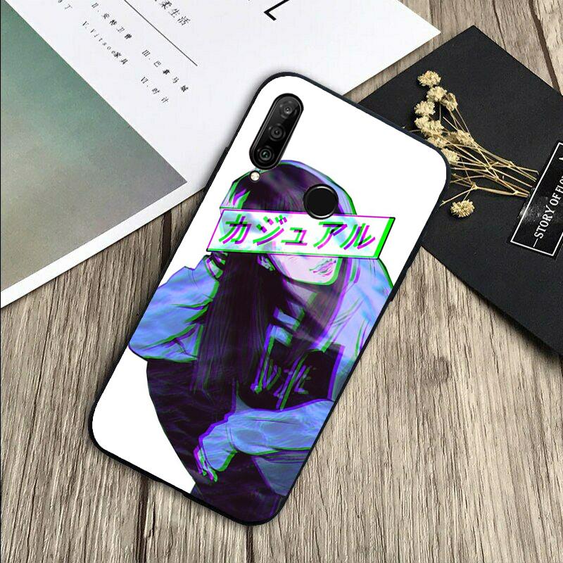 Sad Anime Aesthetic Senpai For Huawei Nova Y72 Y73 Y90 Y70 Y60 Y91 Y61 12s 12i 11i 8i 9 10 SE P40 Lite P60 P30 Pro Case