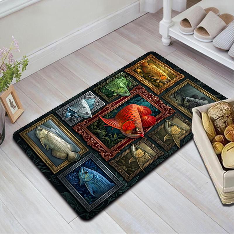 Arowana Collection Pattern Rug Floor Mat for Living Room or Bedroom Soft and Comfortable Carpet a Gift for Birthday and Holiday.