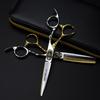 6.0 inch FNT-11 Nimpson color bull's head flat cut hairdressing straight cut tooth cut white gold black blue 05-5