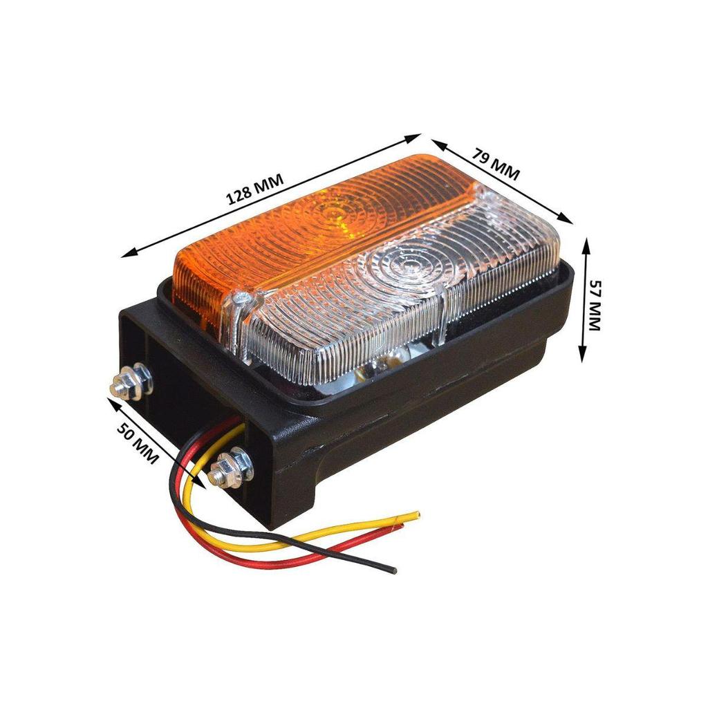 APSMOTIV Pair of Turn Signal Indicator Lights Side Marker with 12v Bulbs Suitable for Case IH, Massey Ferguson Tractor, McCormick