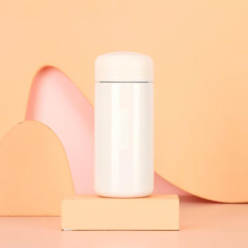 Japanese-style Wood Grain Cover Steel Insulated Cup Mini Tea Pocket Cup Business Office Gift Mug Durable Durable