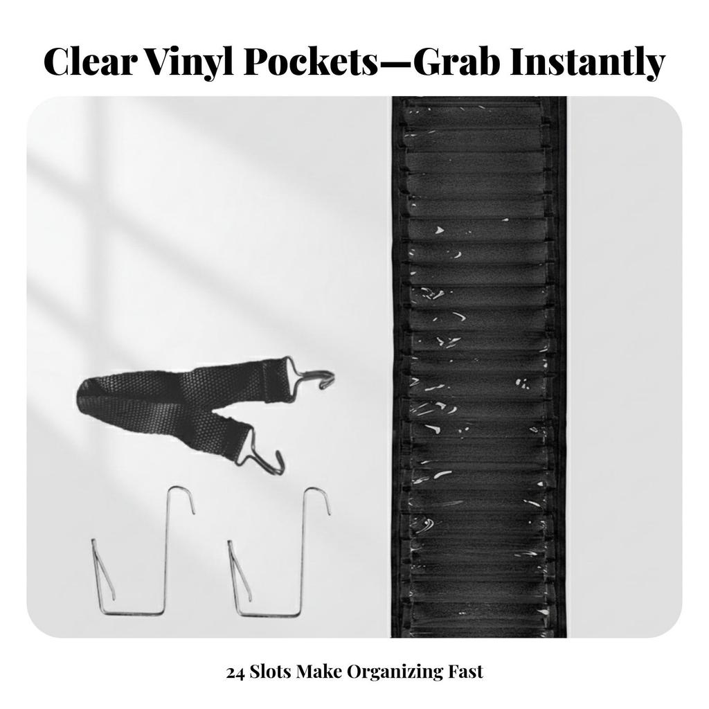 Wall Hanging Organizer Transparent Storage Bag Slim for Office