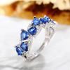 Huitan New Fashion Proposal Ring Female Engagement Ceremony Party  Dazzling Cubic Zirconia Finger Accessories for Wedding