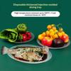 50PCS Disposable Circular Fruit Plates Transparent Plastic Snack Plates Plates Multifunctional Food Home Kitchens